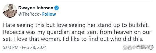 《沙丘2》女星丽贝卡·弗格森，被知名演员怒吼，得到巨石强森的支持